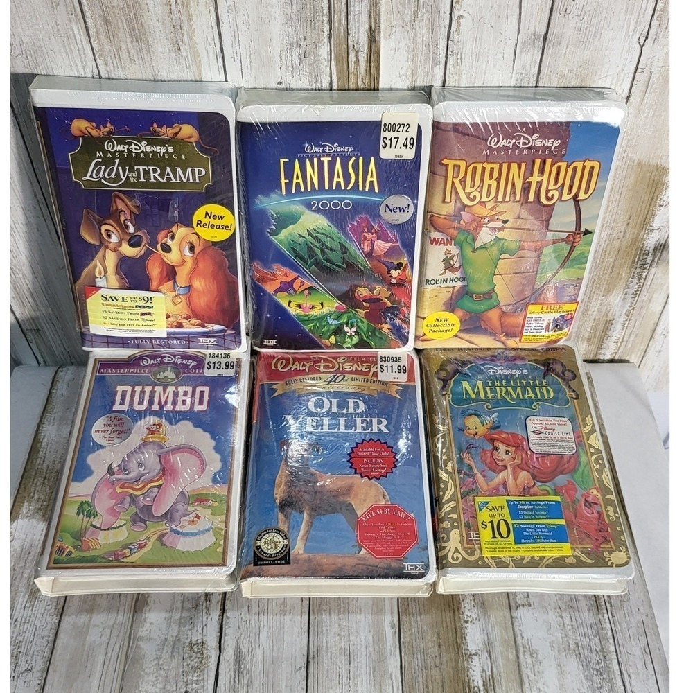 Vintage 1994-1999 Walt Disney Masterpiece Collection VHS Tapes Brand New - Picture 5 of 9